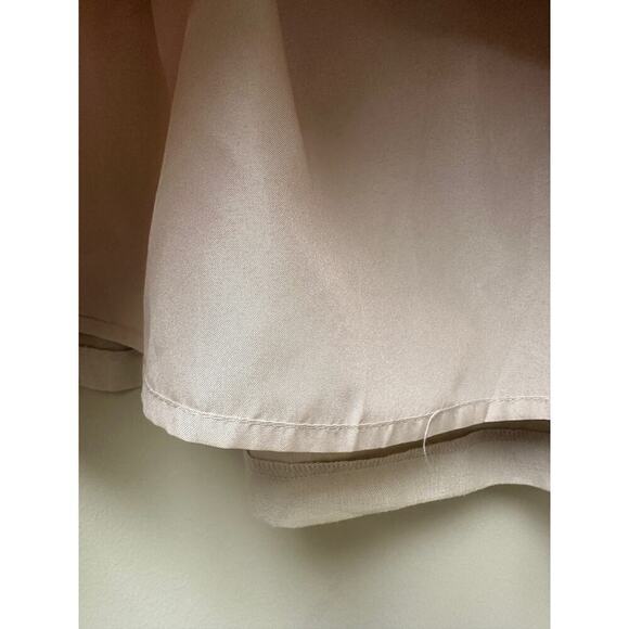 Peter Nygard Petites 8 Embroidered Pleated Mini A Line Skirt Khaki Boho - Picture 4 of 8